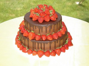  チョコレート イチゴ Cake