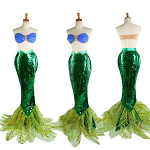  迪士尼 The Little Mermaid Ariel cosplay costume