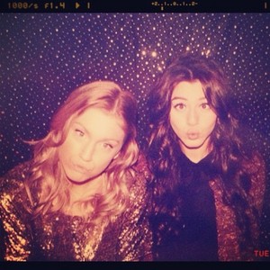  Eleanor with a friend from the New Year's Party 2012