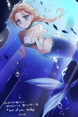  Elsa animé mermaid