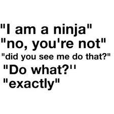  I'm a ninja XD