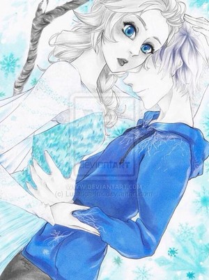  Jack Frost and reyna Elsa