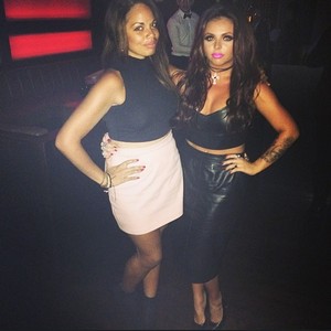  Jesy and and their friend Sam last night