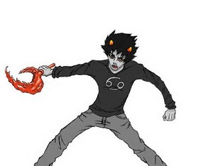  Karkat and his Flame Sickle