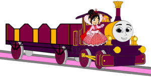  Lady with her Open-Topped Carriage & Vanellope beside her