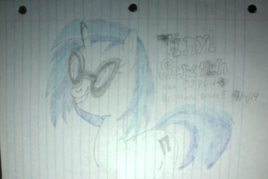 My first drawing of Vinyl Scratch
