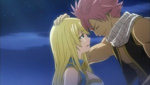  Natsu and Lucy forehead to forehead!