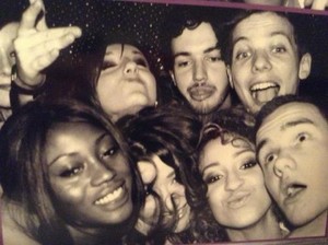 Eleanor, Louis, Liam, Danielle with friends from the New Year's Party 2012