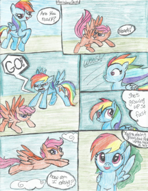Rainbow Dash's transformation part 1