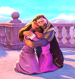Rapunzel and her parents