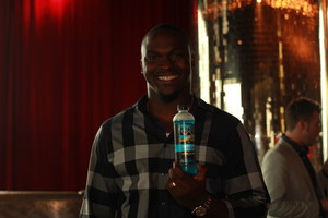  Seattle Seahawks defensive end Cliff Avril enjoys HYDRIVE Energy Water before the ESPY Awards.
