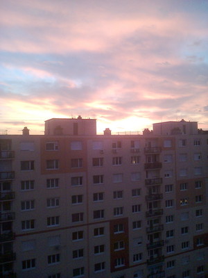  The view of a sunrise from my flat