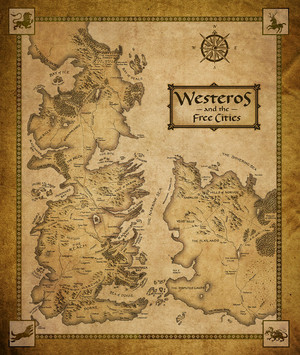 Westeros and the Free Cities map