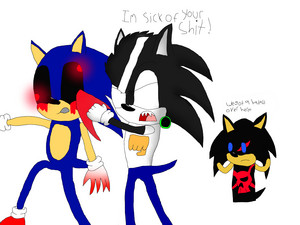 pewds punches sonic.exe