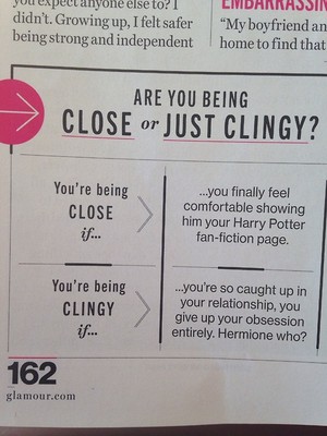  Are u Close of Clingy