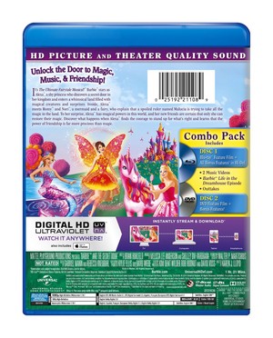  बार्बी and the Secret Door Bluray DVD Back cover