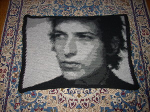 Bob Dylan crochet portrait