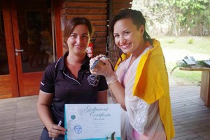  Demi became a Godparent of a tartaruga at the Meridien Resort in Bora Bora - August 2014