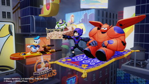  Disney Infinity 2.0 Toybox Screenshots featuring Hiro and Baymax