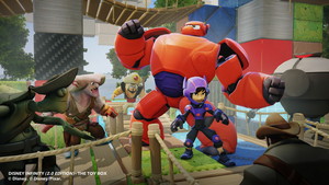  디즈니 Infinity 2.0 Toybox Screenshots featuring Hiro and Baymax
