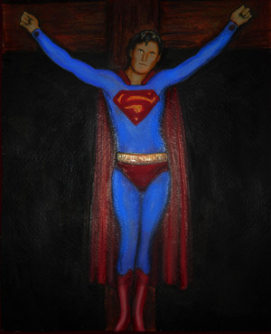 Kal-el on a cross by Bart Schechinger