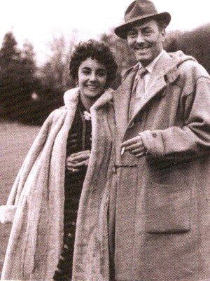  Liz Taylor and her saat husband Michael Wilding