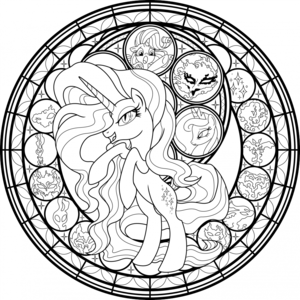  My Little pónei, pônei Colouring Sheets - Nightmare Rarity
