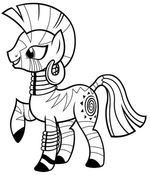  My Little 小马 Colouring Sheets - Zecora
