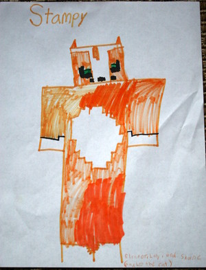  Our drawing of Stampy
