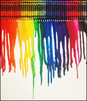 pelangi, rainbow crayons