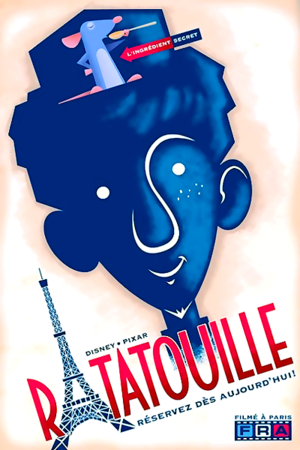  Ratatouille posters inspired sejak 1920’s French style illustrations