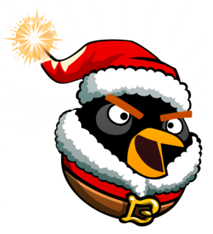 Santa Black Bomb Bird