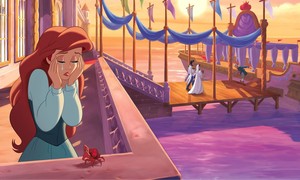  Walt Disney Book imej - Princess Ariel, Sebastian, Prince Eric, Vanessa & Sir Grimsby