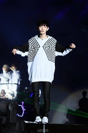  140614 Chanyeol at The Lost Planet in Wuhan (China) concert