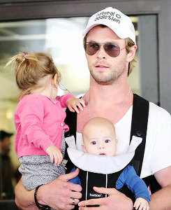 Chris with his daughter and one of his twin boys