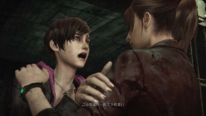  Claire with Moira aparejo, burton in Resident Evil: Revelations 2