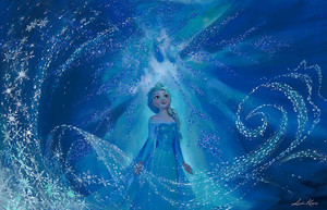  Disney Fine Art - Nữ hoàng băng giá - "One With the Wind and Sky" bởi Lisa Keene