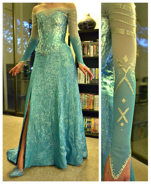  Elsa cosplay dress