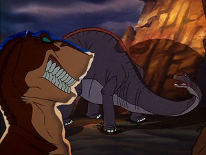  The Land Before Time crossover: Littlefoot's mom vs Rex