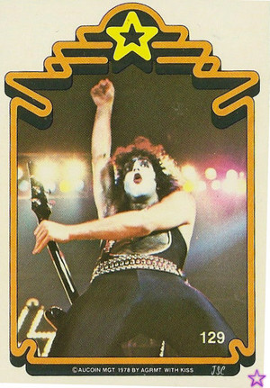  Paul Stanley 1978 trading cards
