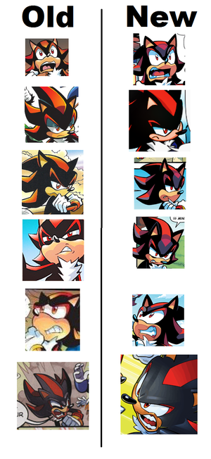 Shadow the Hedgehog Archie Comic comparaison
