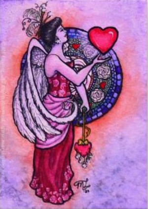  lady wings and coração