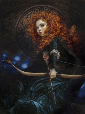 "Her Father's Daughter" - Merida Oil Painting
