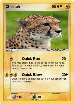  Cheetah Pokemon Card