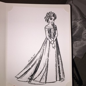  Elsa sketch lithograph