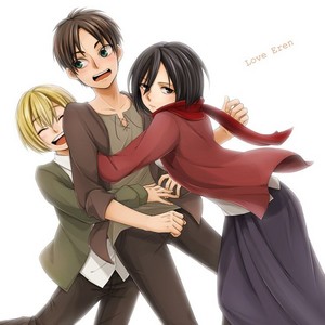  Eren Armin and Mikasa