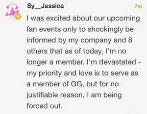 Jessica Kicked out of SNSD Weibo message