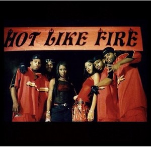  On the set of 'Hot Like Fire'