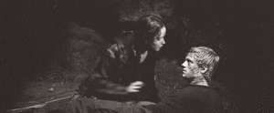  Peeta And Katniss In The Cave In The Hunger Games - Gif