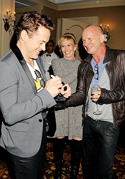 Robert Downey Jr with Sting, Trudie Styler and Robert Duvall @ ‘The Judge’ NY screening